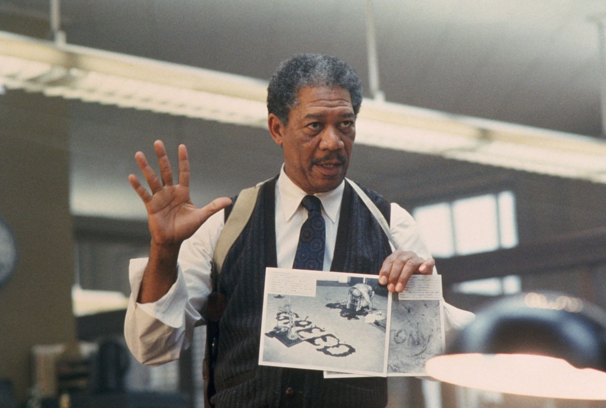 Morgan Freeman in 'Se7en,' streaming now on Hulu