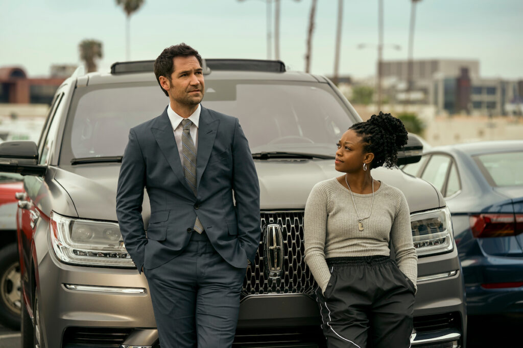 Manuel Garcia-Rulfo and Jazz Raycole in 'The Lincoln Lawyer'