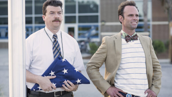 Danny McBride and Walton Goggins in 'Vice Principals,' streaming now on Max