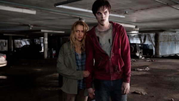 Teresa Palmer and Nicholas Hoult in romantic horror film 'Warm Bodies'