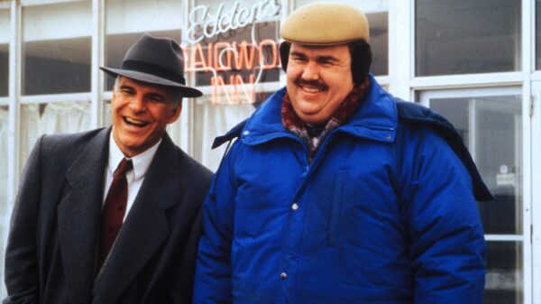 Steve Martin and John Candy in the Thanksgiving movie 'Planes, Trains and Automobiles'