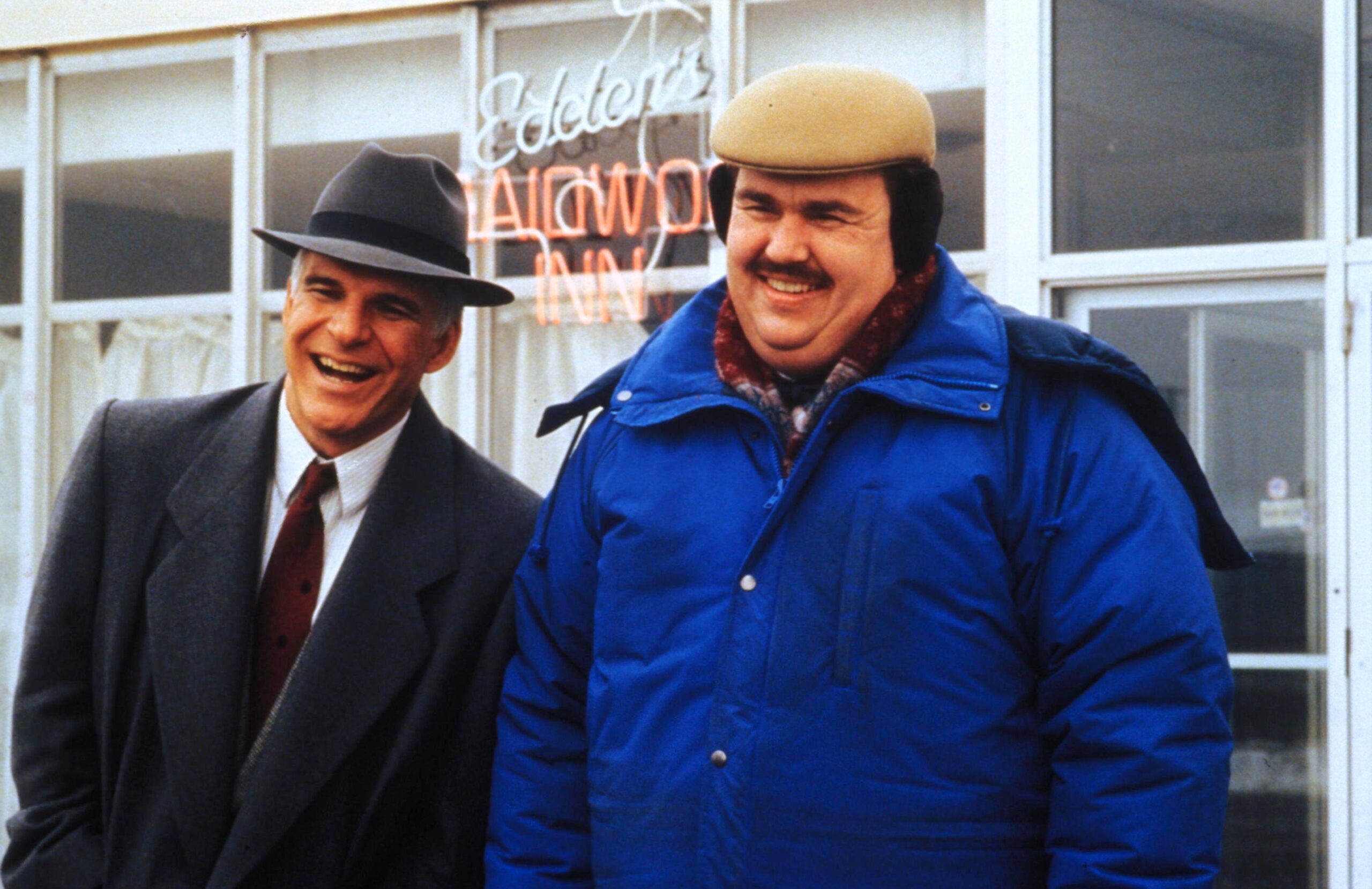 Steve Martin and John Candy in the Thanksgiving movie 'Planes, Trains and Automobiles'