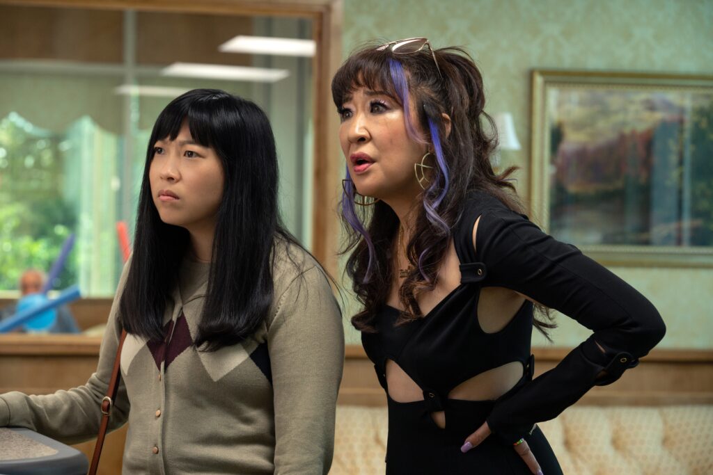 Awkwafina and Sandra Oh in 'Quiz Lady'