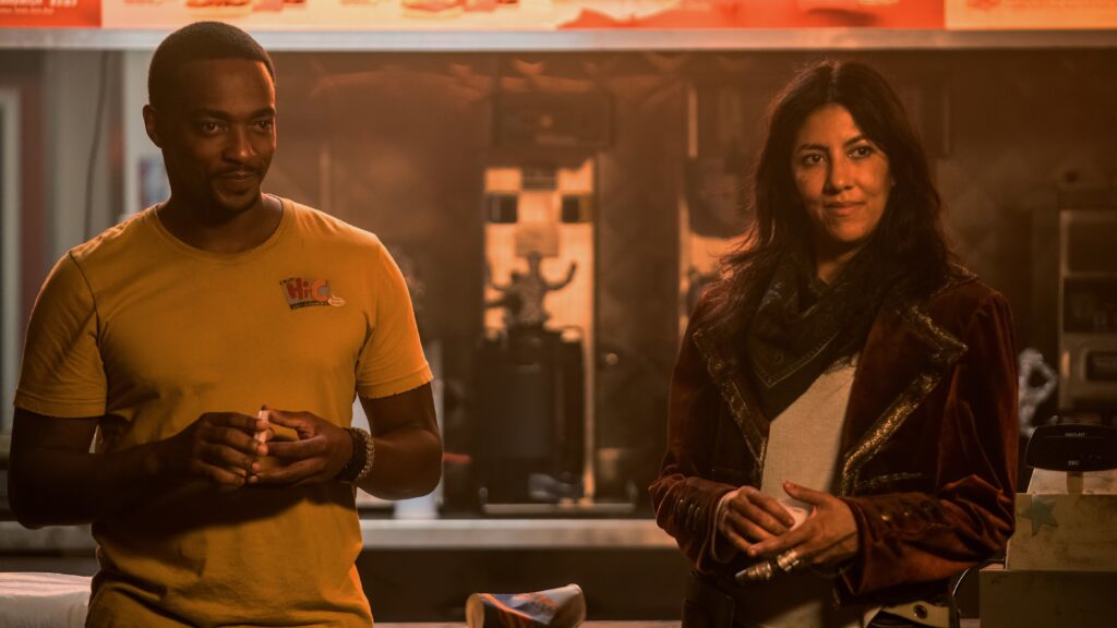 Anthony Mackie and Stephanie Beatriz in the screen adaptation of the video game 'Twisted Metal'