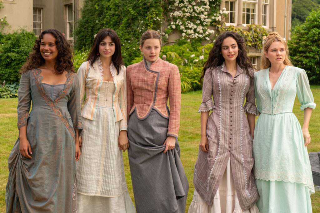 Alisha Boe, Josie Totah, Kristine Froseth, Aubri Ibrag, and Imogen Waterhouse in 'The Buccaneers'