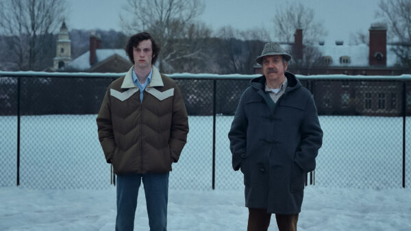 Dominic Sessa and Paul Giamatti in 'The Holdovers'