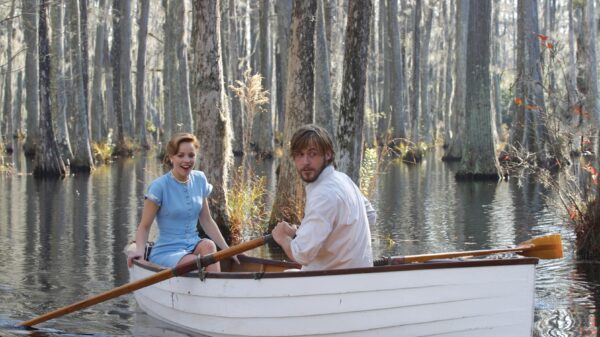 Rachel McAdams and Ryan Gosling in the romance movie 'The Notebook'